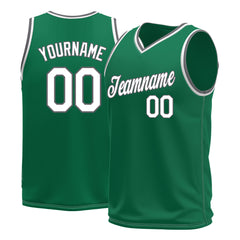 Custom Kelly Green Basketball Jersey Mesh Sports Performance Team Uniform