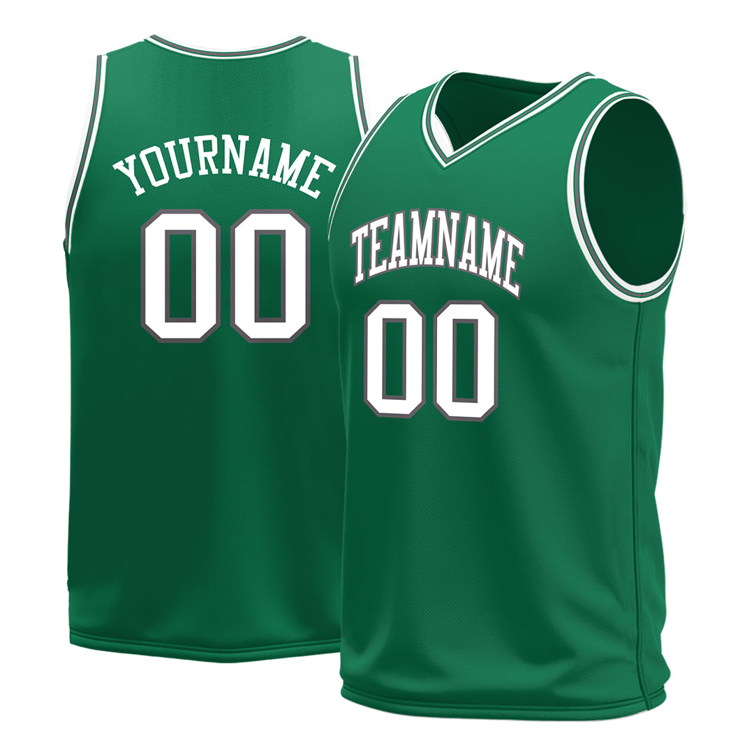 Custom Kelly Green Basketball Jersey Mesh Sports Athletic Performance Shirts