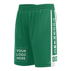 Custom Kelly Green Mesh Sports Basketball Shorts with Side Pockets