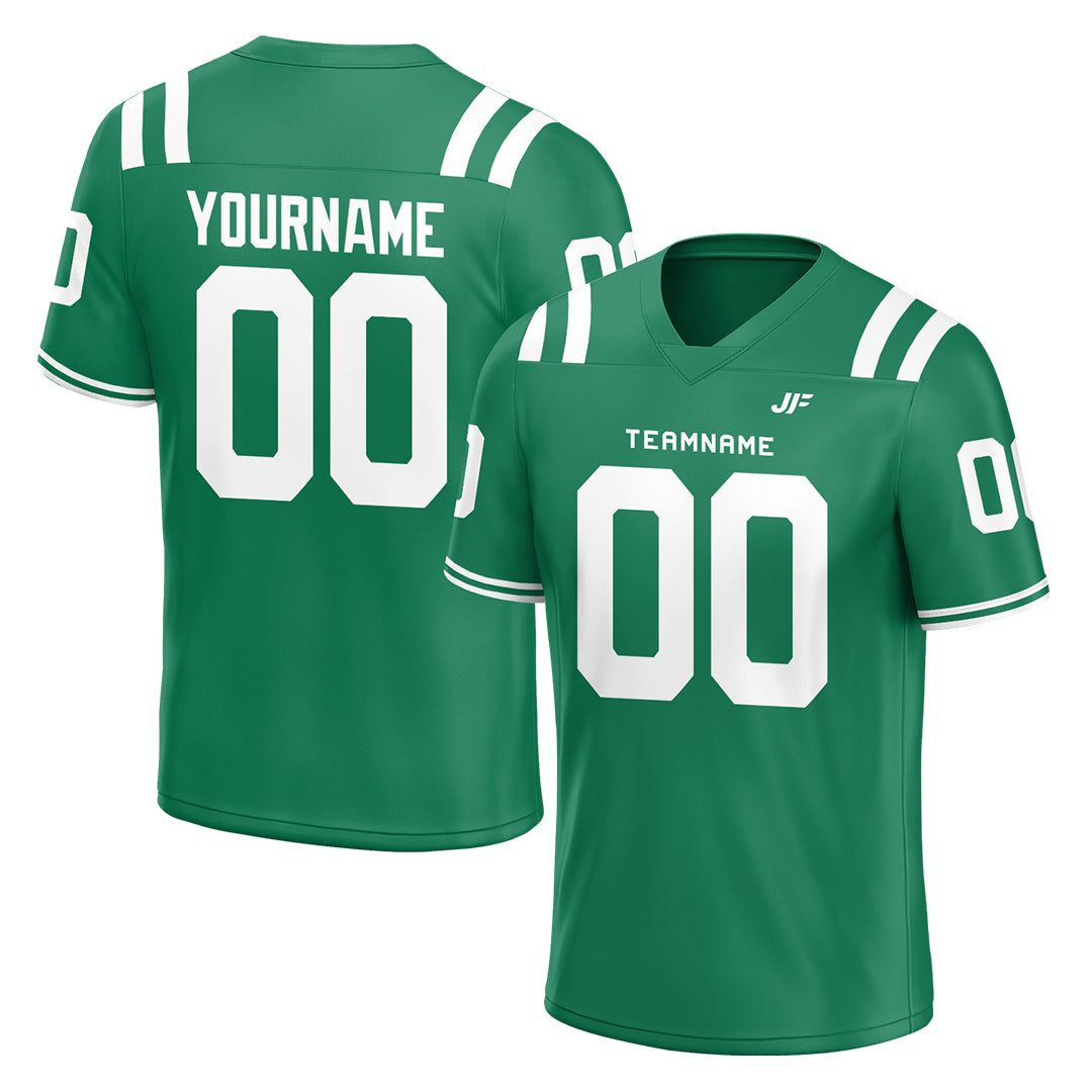 Custom Kelly Green Football Jersey Athletic Shirt For Adult Youth Unisex