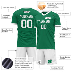 Custom Kelly Green Soccer Uniform For Adult Youth Fans Jersey