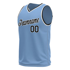 Custom Light Blue Basketball Jersey Mesh Sports Performance Team Uniform