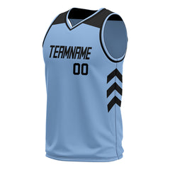 Custom Light Blue Mesh Basketball Athletic Performance Jersey