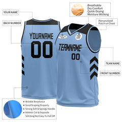 Custom Light Blue Mesh Basketball Athletic Performance Jersey