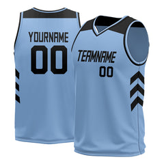 Custom Light Blue Mesh Basketball Athletic Performance Jersey