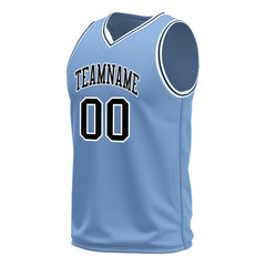 Custom Light Blue Basketball Jersey Mesh Sports Athletic Performance Shirts