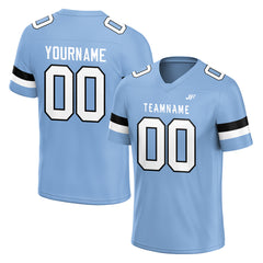 Custom Light Blue Football Jersey Athletic Shirt For Adult Youth