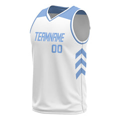 Custom White Mesh Basketball Athletic Performance Jersey