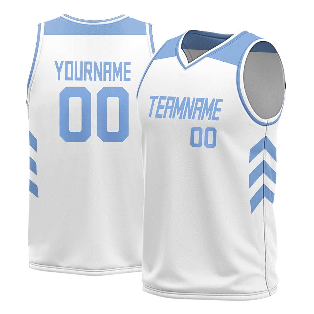 Custom White Mesh Basketball Athletic Performance Jersey