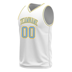 Custom White Basketball Jersey Mesh Sports Athletic Performance Shirts