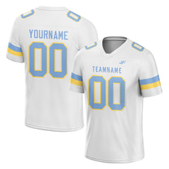 Custom White Football Jersey Athletic Shirt For Adult Youth