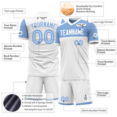 Custom White Soccer Uniform Training Outfit Sportswear