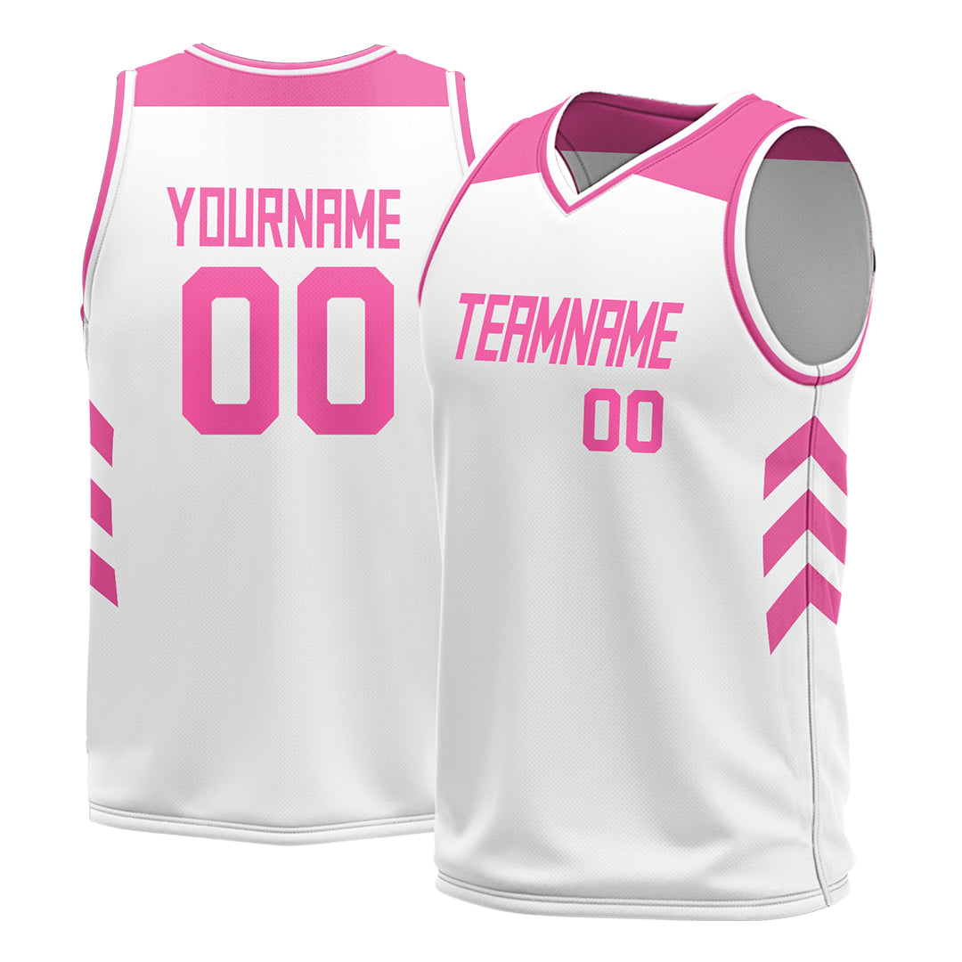 Custom Medium White Mesh Basketball Athletic Performance Jersey