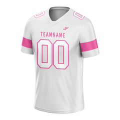 Custom Medium White Football Jersey Athletic Shirt For Adult Youth