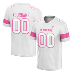 Custom Medium White Football Jersey Athletic Shirt For Adult Youth