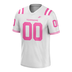 Custom Medium White Football Jersey Athletic Shirt For Adult Youth Unisex