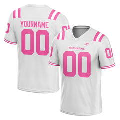 Custom Medium White Football Jersey Athletic Shirt For Adult Youth Unisex