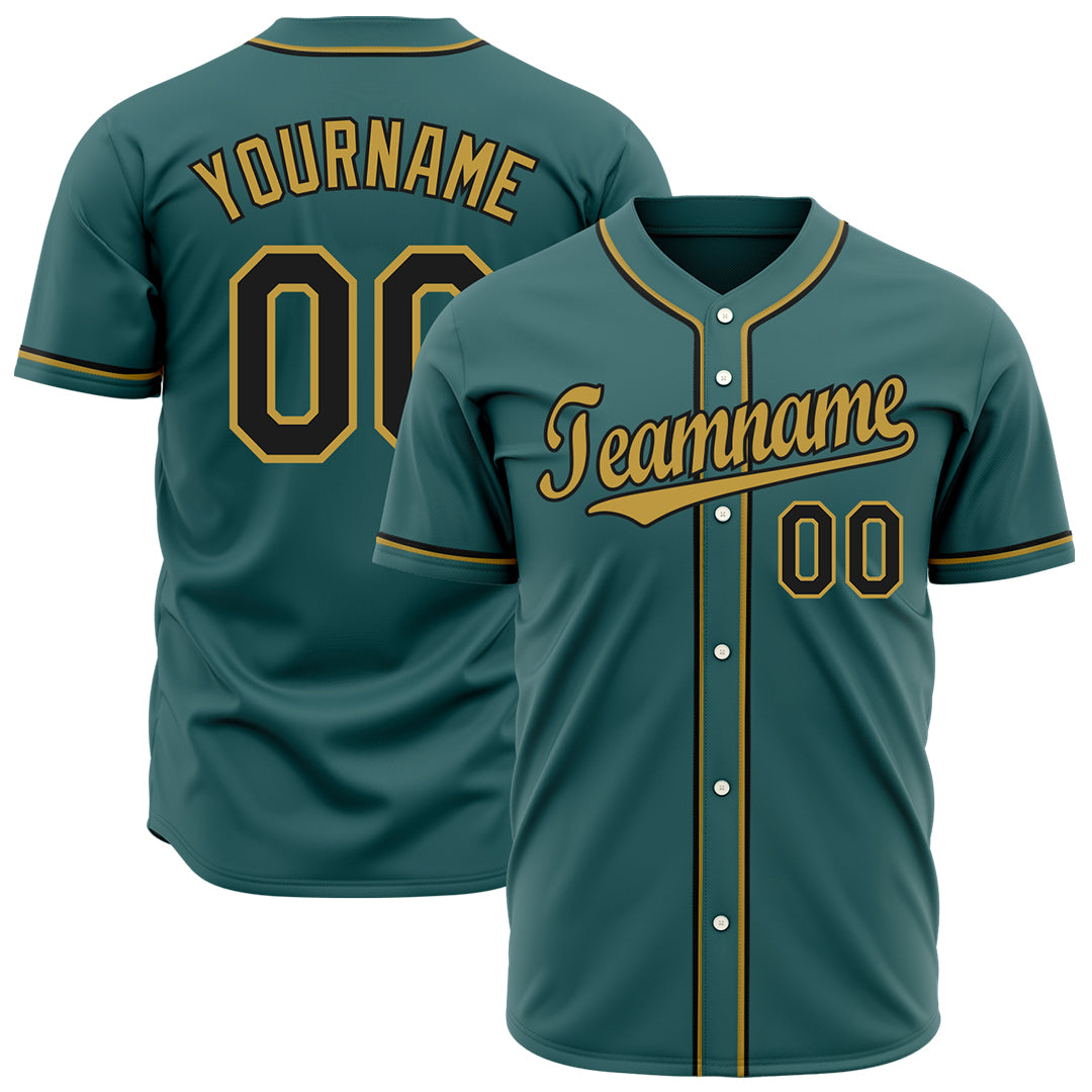 Custom Midnight Green Full Button Up Mesh Fans Special Edition Authentic Baseball Jersey