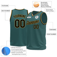 Custom Midnight Green Basketball Jersey Mesh Sports Performance Team Uniform