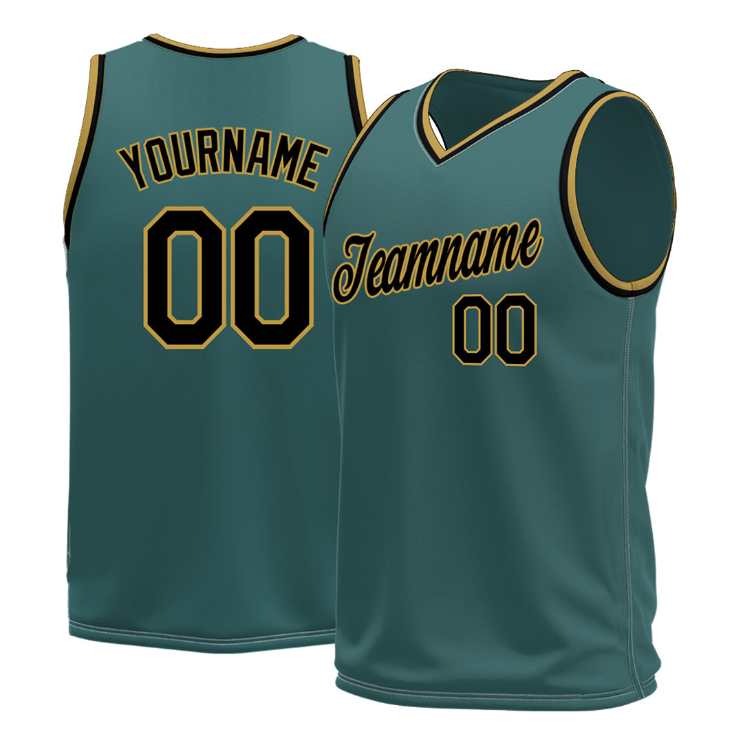 Custom Midnight Green Basketball Jersey Mesh Sports Performance Team Uniform