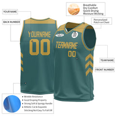 Custom Midnight Green Mesh Basketball Athletic Performance Jersey