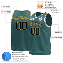 Custom Midnight Green Basketball Jersey Mesh Sports Athletic Performance Shirts