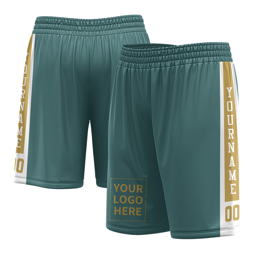 Custom Midnight Green Mesh Sports Basketball Shorts with Side Pockets