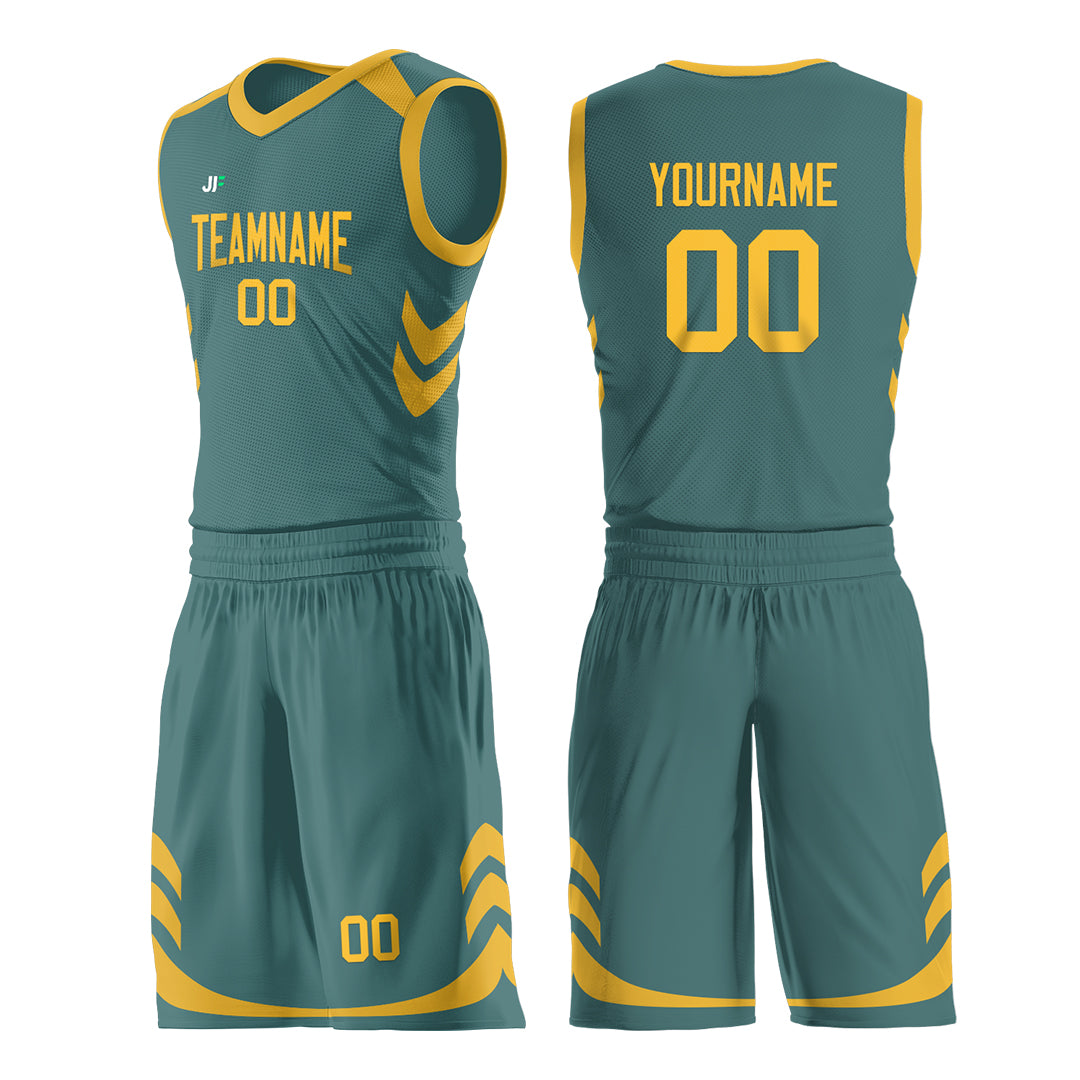 Custom Midnight Green Basketball Uniform For Adult Youth Fans Mesh Jersey