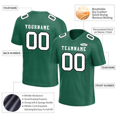 Custom Midnight Green Football Jersey Player Fans Team Uniforms For Adult Youth Unisex