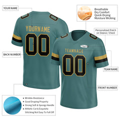 Custom Midnight Green Football Jersey Athletic Shirt For Adult Youth