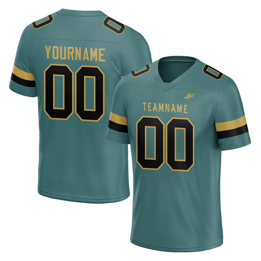 Custom Midnight Green Football Jersey Athletic Shirt For Adult Youth