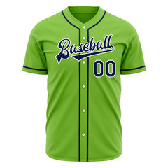 Custom Neon Green Full Button Down Mesh Fans Special Edition Authentic Baseball Jersey