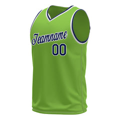 Custom Neon Green Basketball Jersey Mesh Sports Performance Team Uniform