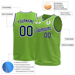 Custom Neon Green Basketball Jersey Mesh Sports Performance Team Uniform