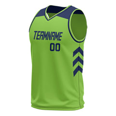 Custom Neon Green Mesh Basketball Athletic Performance Jersey