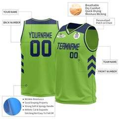 Custom Neon Green Mesh Basketball Athletic Performance Jersey