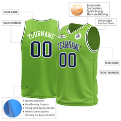 Custom Neon Green Basketball Jersey Mesh Sports Athletic Performance Shirts