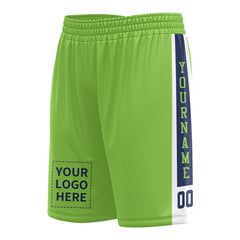 Custom Neon Green Mesh Sports Basketball Shorts with Side Pockets