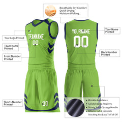 Custom Neon Green Basketball Uniform For Adult Youth Fans Mesh Jersey