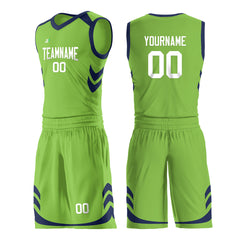 Custom Neon Green Basketball Uniform For Adult Youth Fans Mesh Jersey