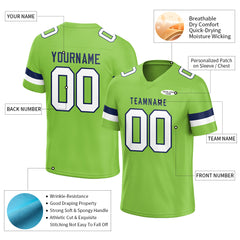 Custom Neon Green Football Jersey Athletic Shirt For Adult Youth