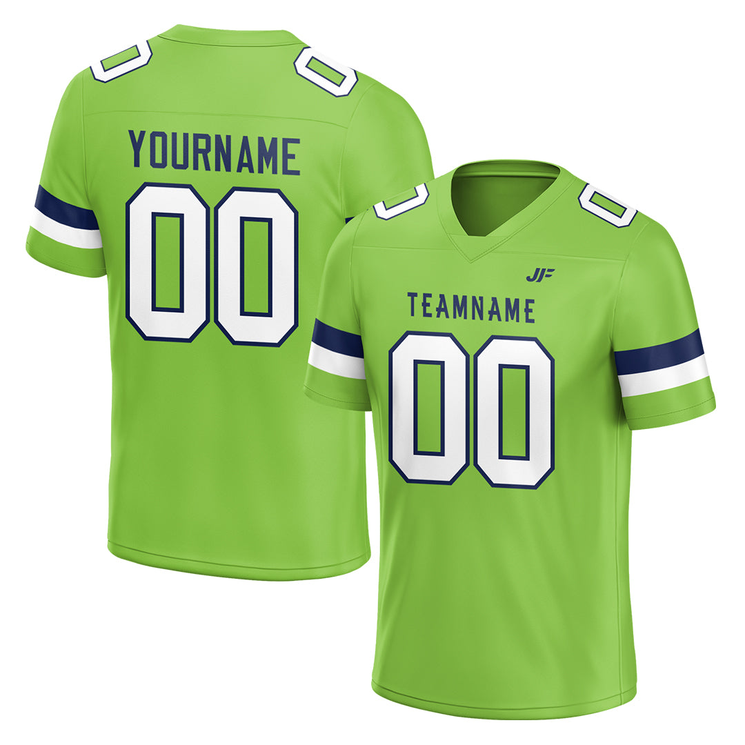 Custom Neon Green Football Jersey Athletic Shirt For Adult Youth