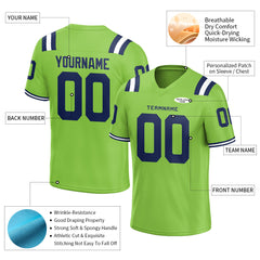 Custom Neon Green Football Jersey Athletic Shirt For Adult Youth Unisex