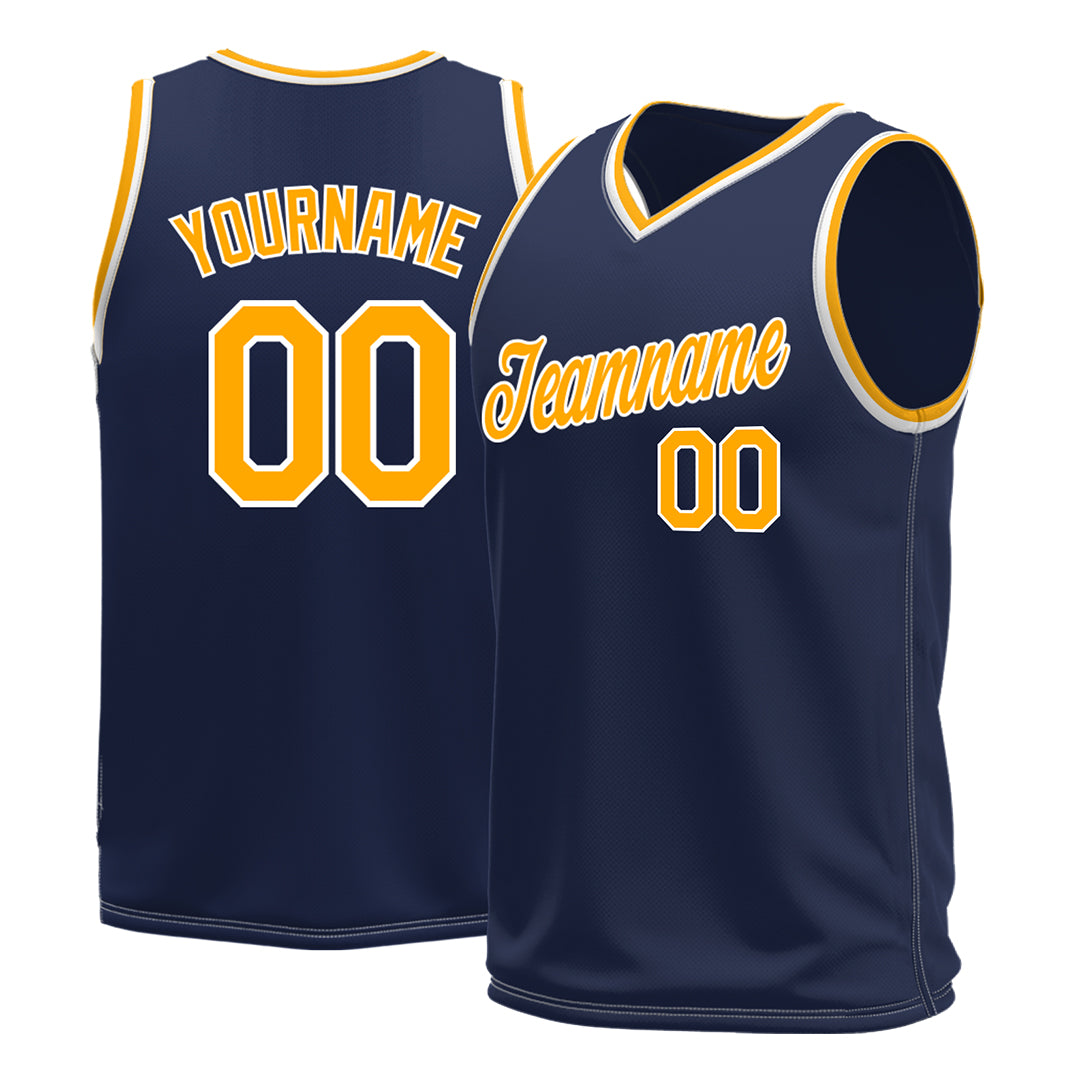 Custom Navy Basketball Jersey Mesh Sports Performance Team Uniform