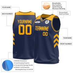 Custom Nawy Mesh Basketball Athletic Performance Jersey