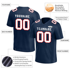 Custom Navy Football Jersey Player Fans Team Uniforms For Adult Youth Unisex