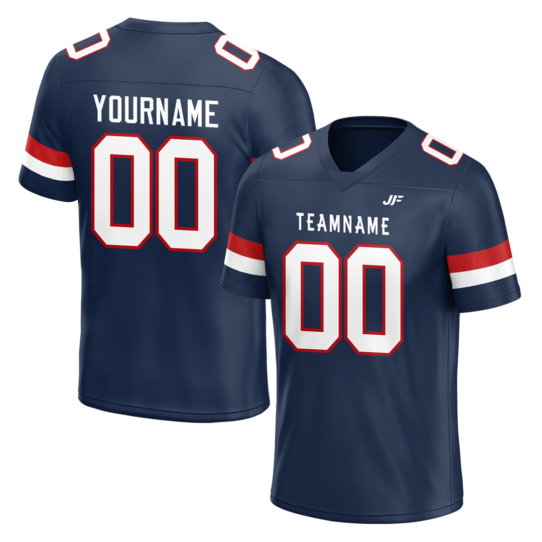 Custom Navy Football Jersey Athletic Shirt For Adult Youth