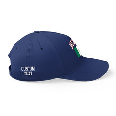 Custom Navy Baseball Cap Mexico Flag Adjustable Hat