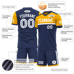 Custom Navy Soccer Uniform Training Outfit Sportswear