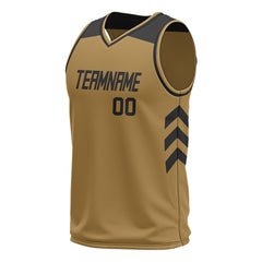 Custom Old Gold Mesh Basketball Athletic Performance Jersey